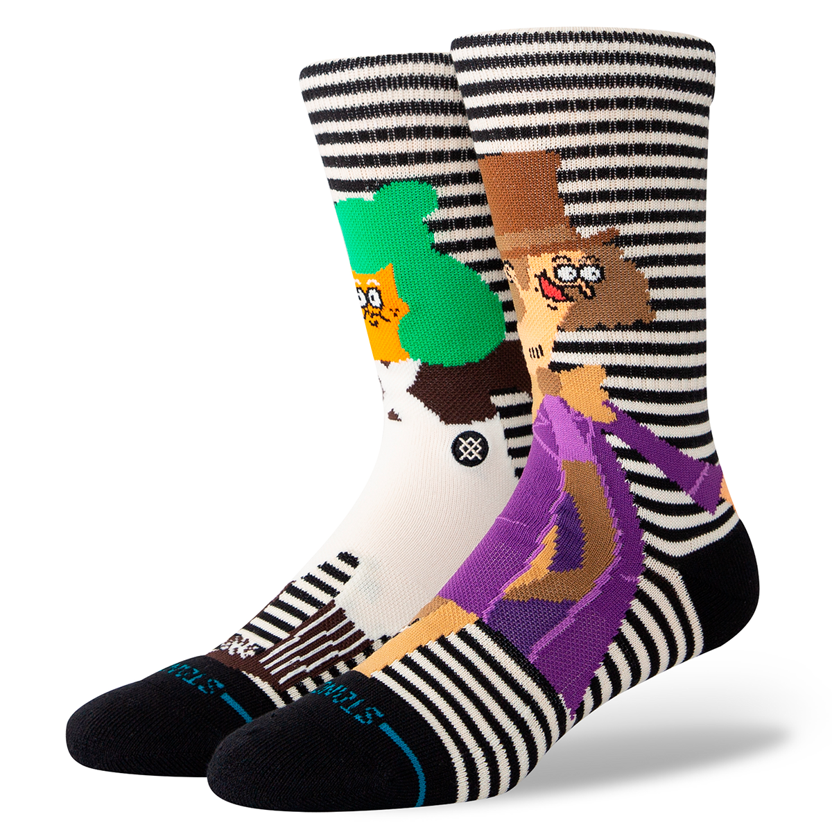 Stance Sock Willy Wonka Oompa Loompa Black White $16.990