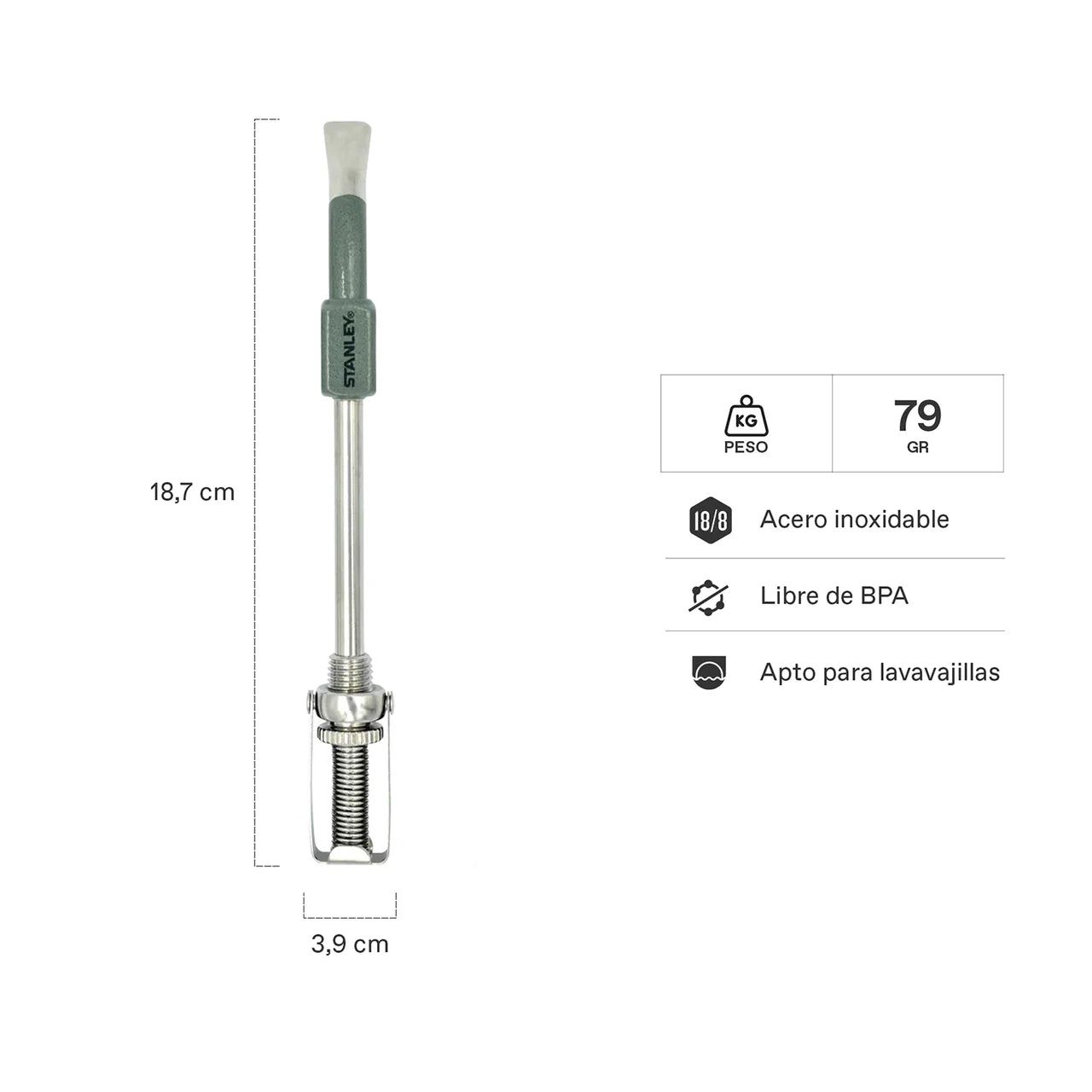 BOMBILLA PARA MATE SPRING VERDE STANLEY