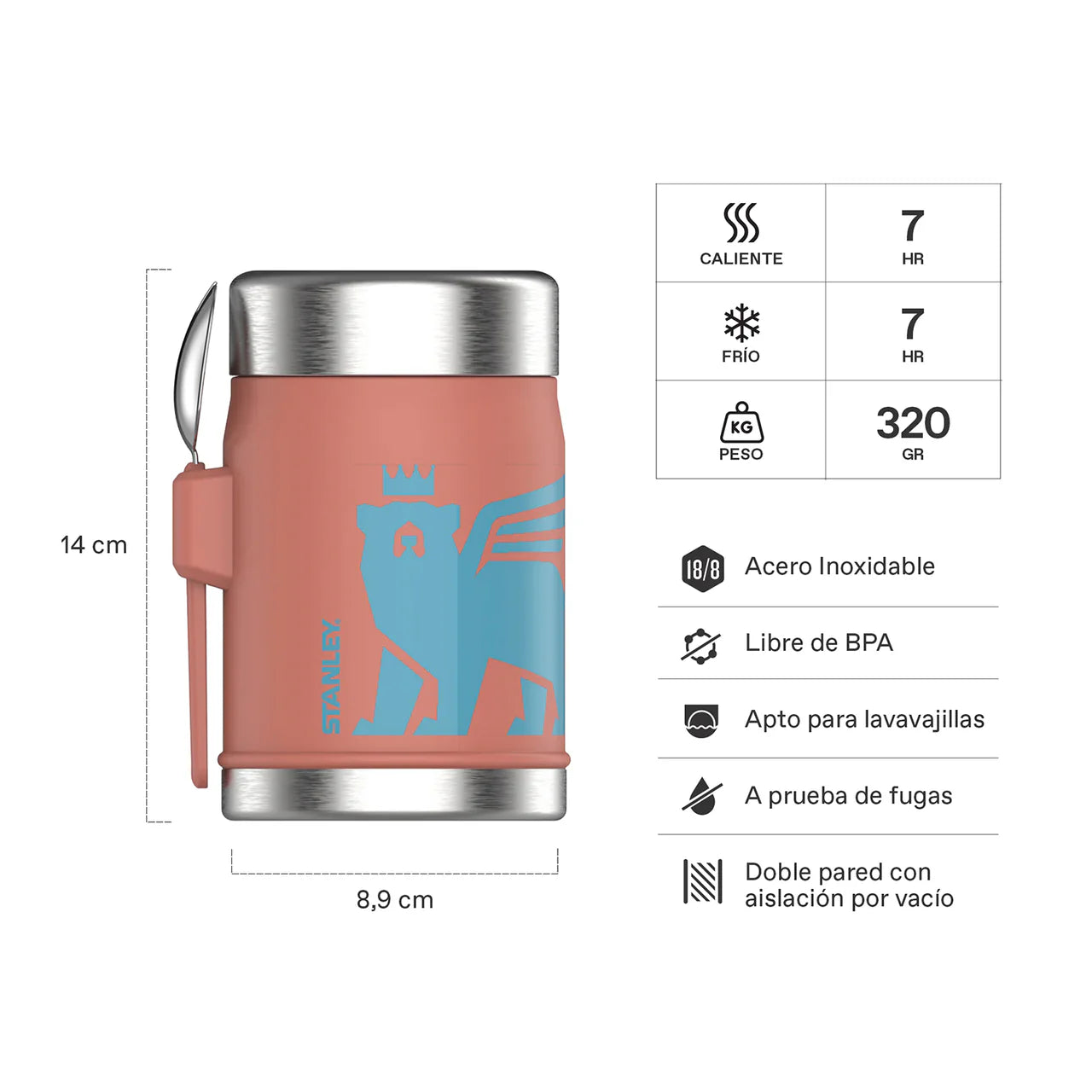 Termo de Comida Stanley Classic Niño Rosado | 414 ml