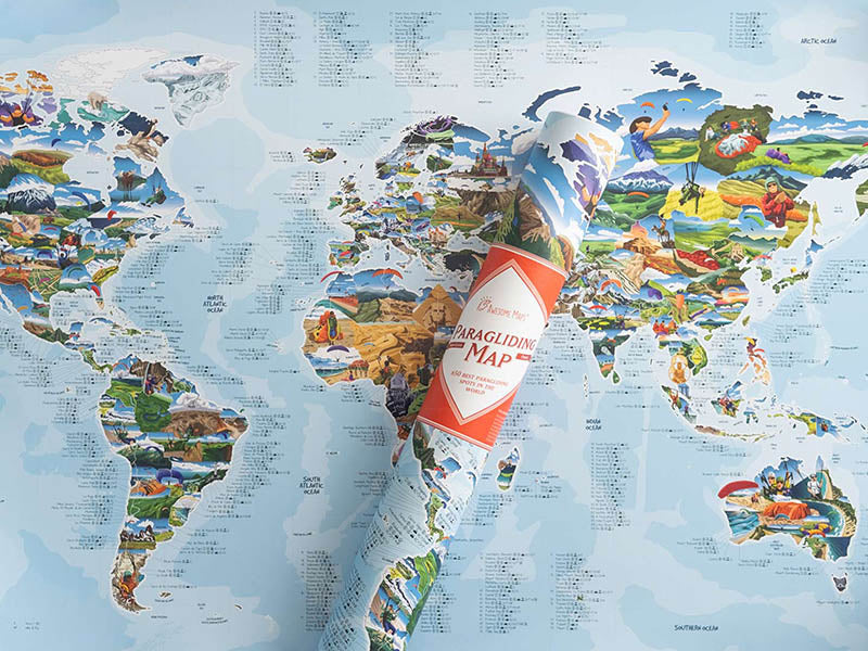Paragliding map