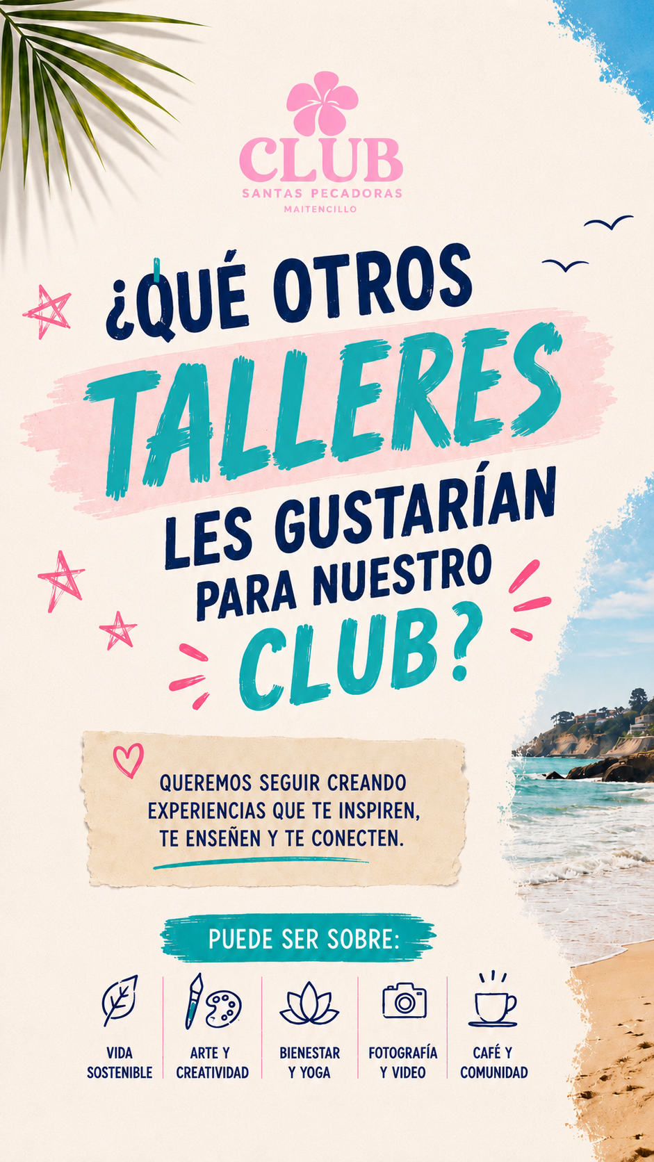 ✨ ¡Queremos crear el Club Santas Pecadoras junto a ustedes! 🌊💙