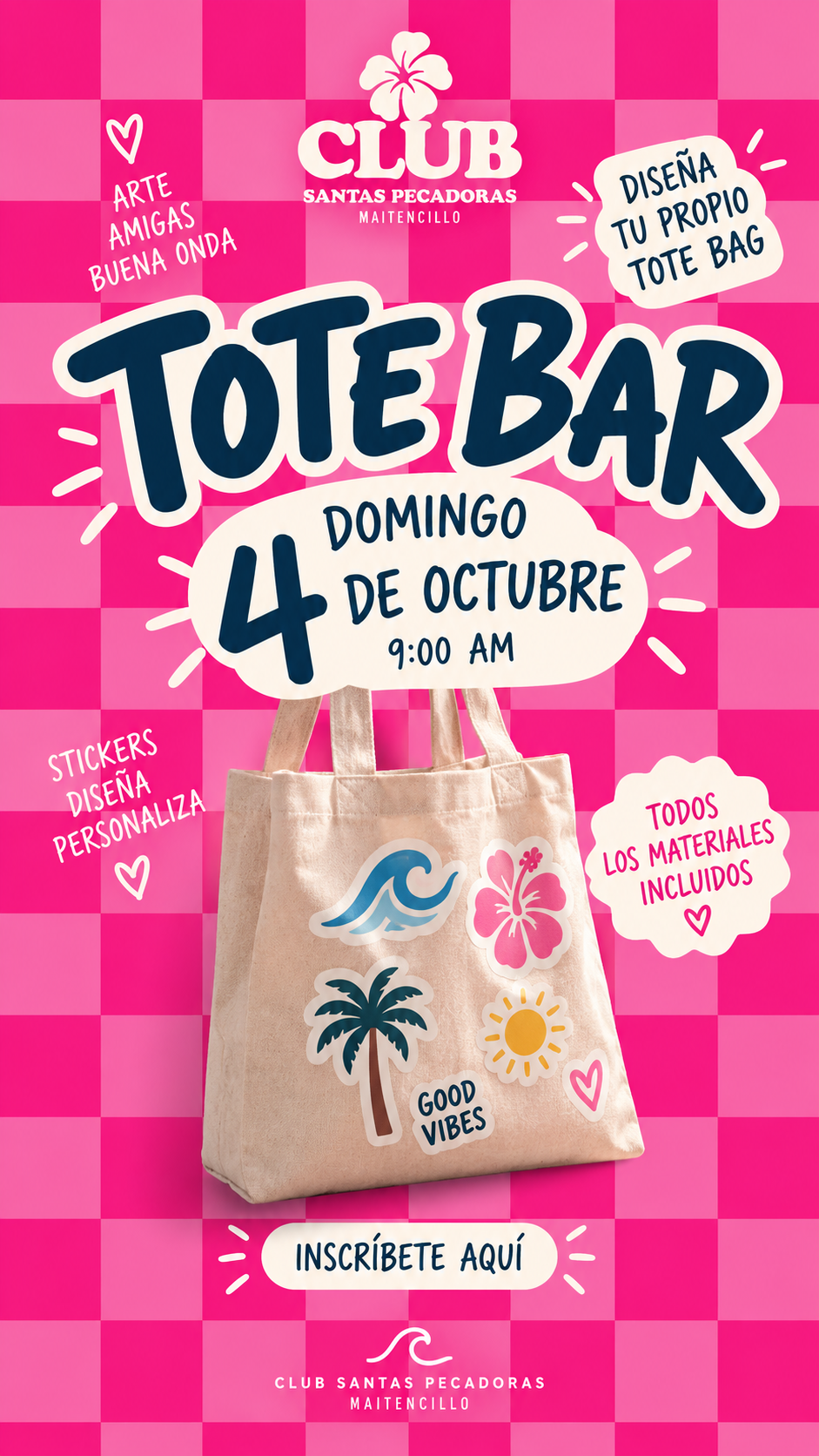🌸 ¡NUEVA FECHA DE TOTE BAR! 🌸 4 OCTUBRE