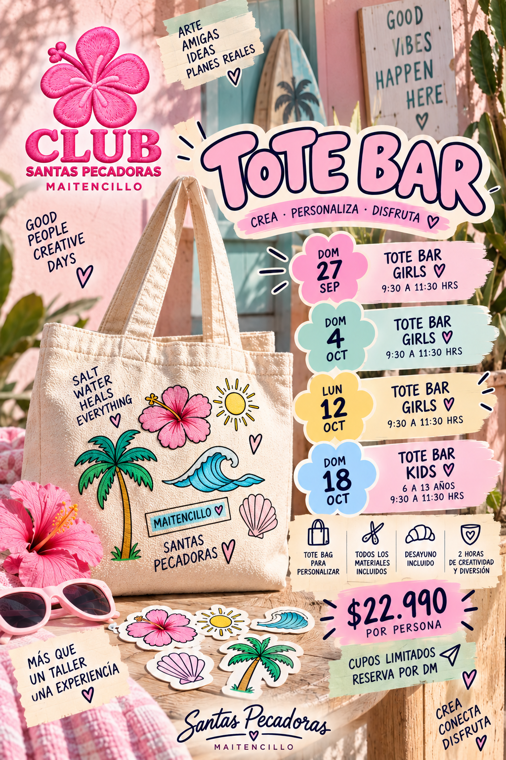 🌸 TOTE BAR · PRÓXIMAS FECHAS 🌸