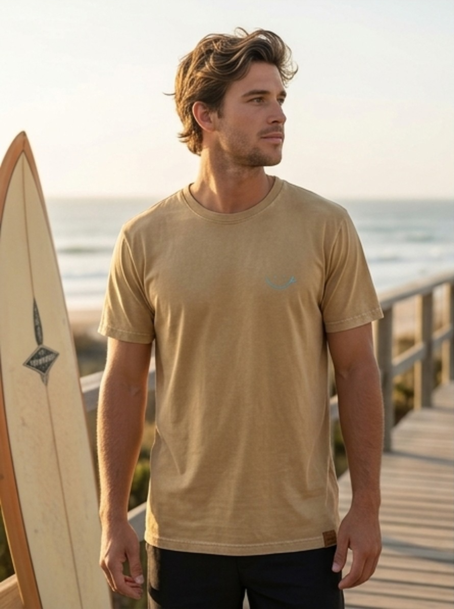 POLERA SP ACID BEIGE - SMILE CELESTE