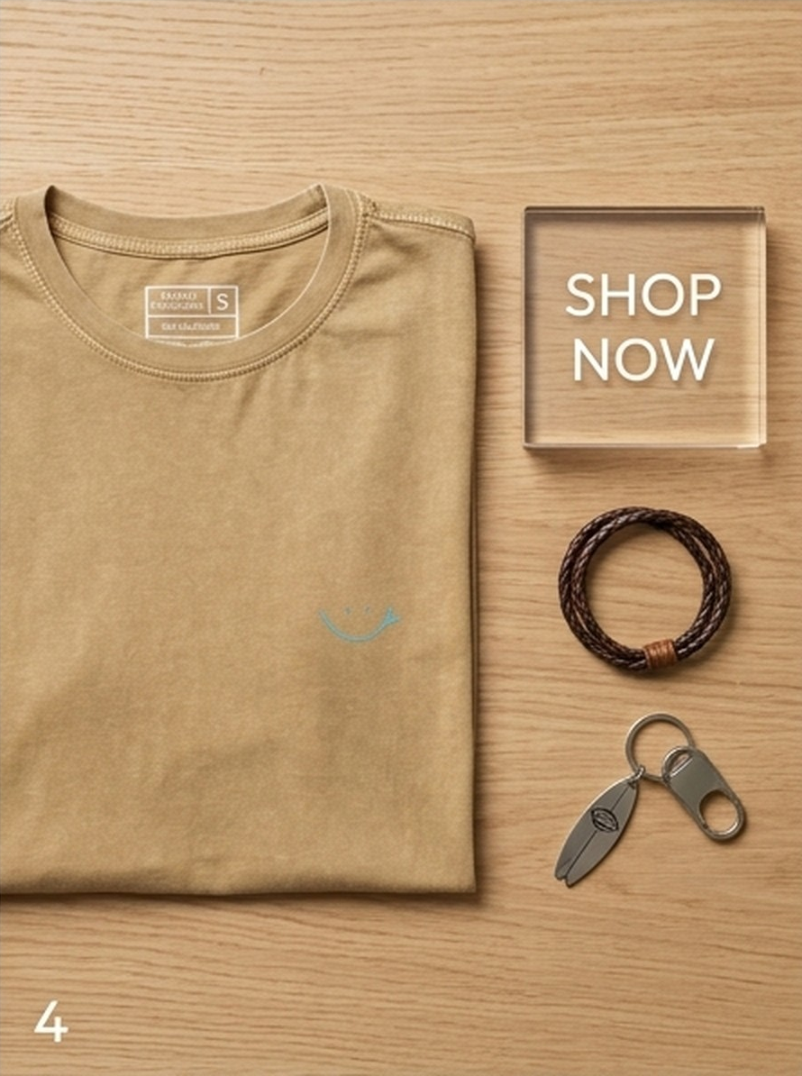 POLERA SP ACID BEIGE - SMILE CELESTE