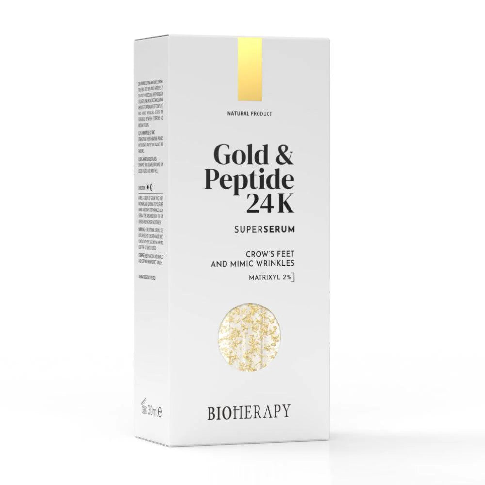 Súper Serum Gold Antiarrugas, de Oro de 24k y Péptidos Bioherapy