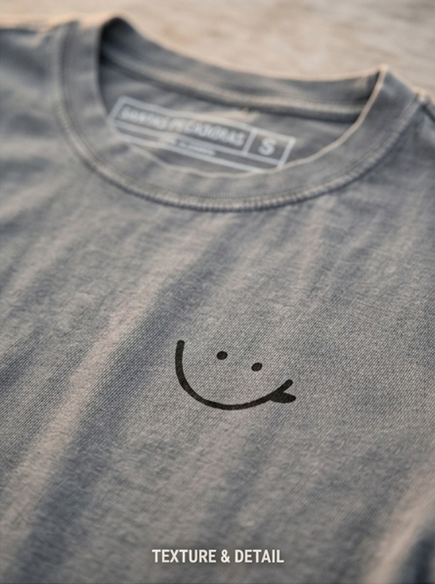 POLERA SP ACID GRIS - SMILE NEGRO