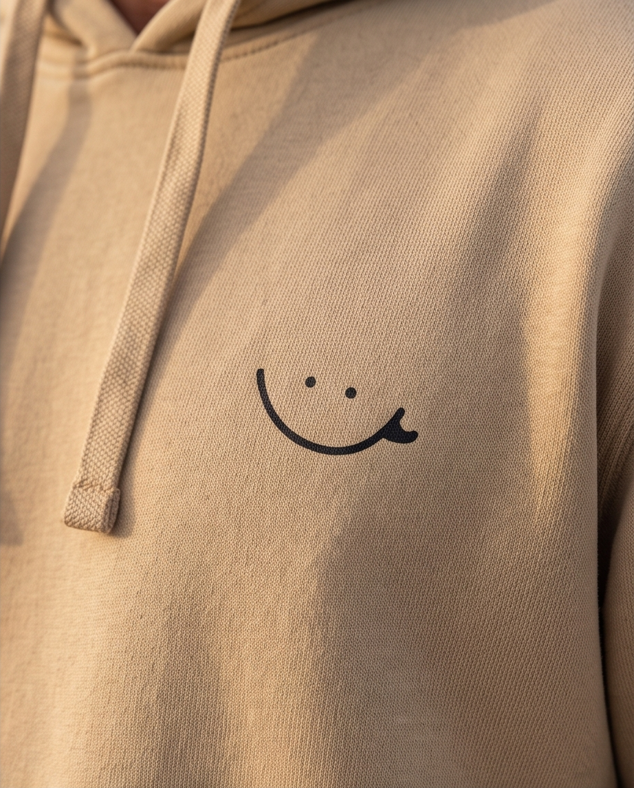 POLERON GORRO SP ACID BEIGE – SMILE NEGRO