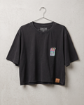 POLERA CROP SP ACID NEGRO - CAJETILLA TABLAS