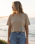 POLERA CROP SP ACID BEIGE - MADE IN CHILE CELESTE