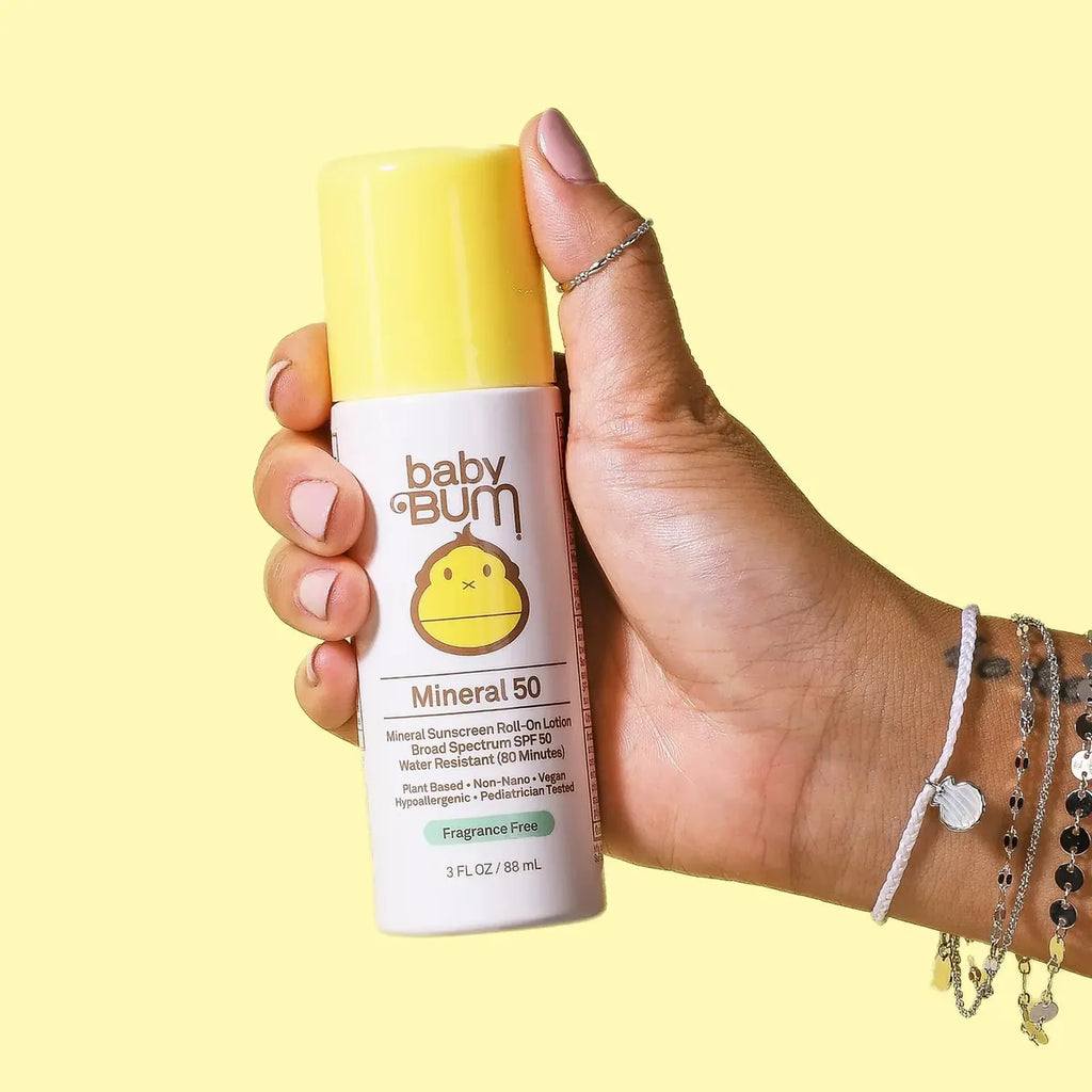 SUN BUM SPF 50 Mineral Sunscreen Roll On - Fragrance Free
