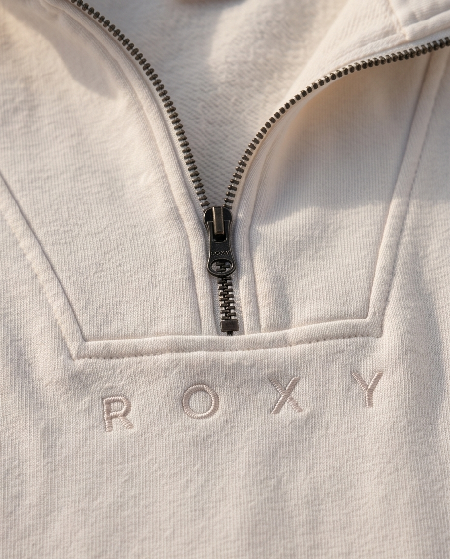 Boxy Half Zip Hoodie Crudo