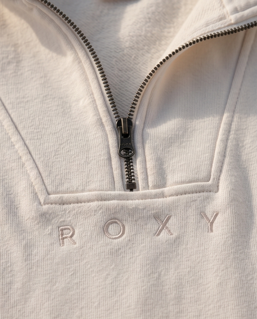 Boxy Half Zip Hoodie Crudo