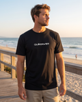 Black Quiksilver Logo Blanco