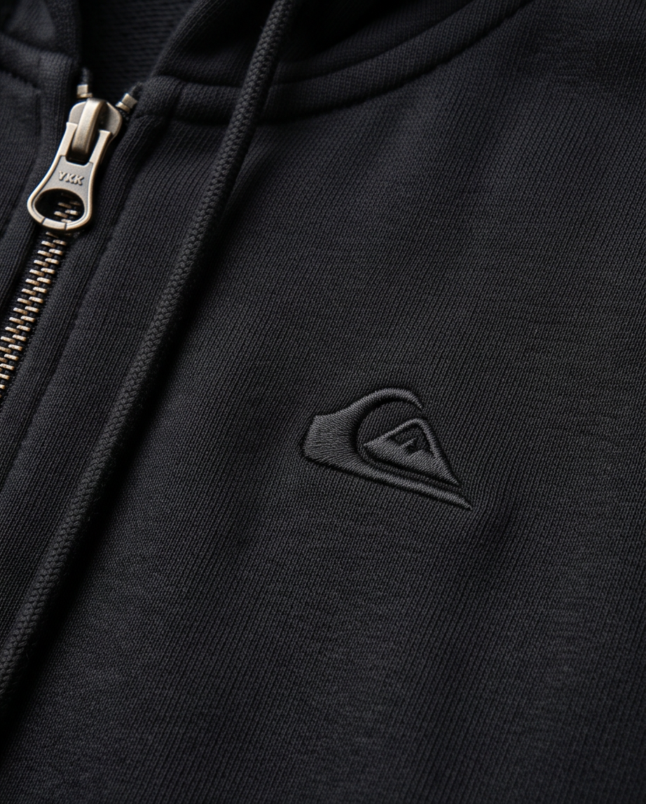 Essential Zip Hoodie Quiksilver NEGRO