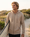 Essential Zip Hoodie Quiksilver BEIGE