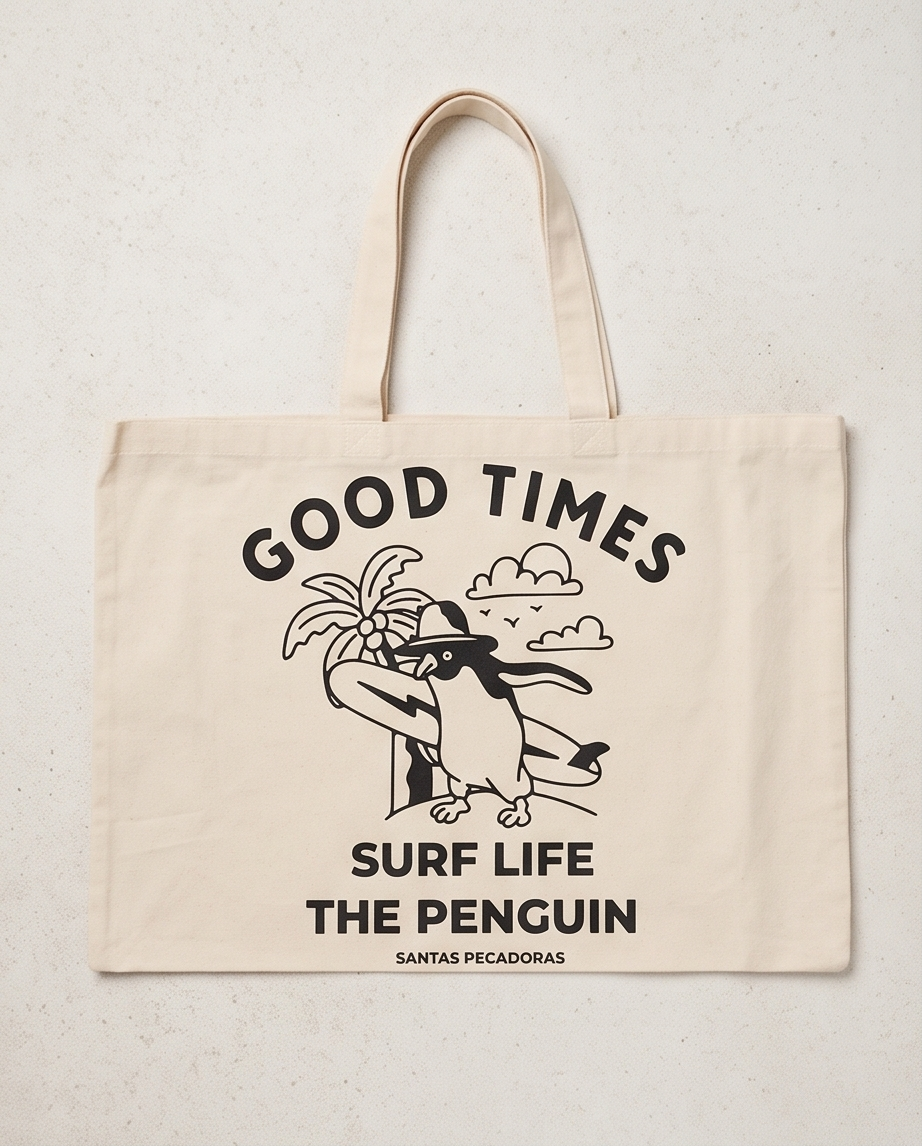 Tote Bag Santas Pecadoras – Algodón Orgánico pinguino