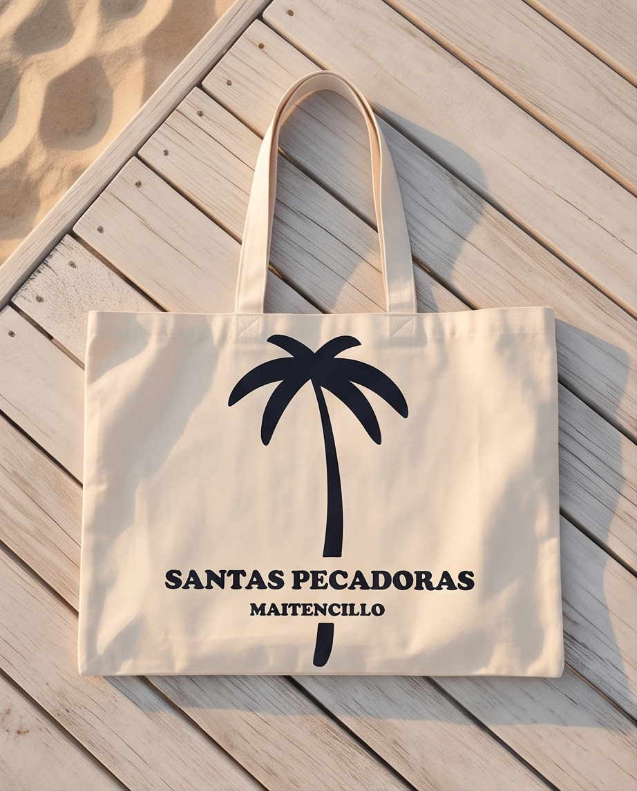 Tote Bag Santas Pecadoras – Algodón Orgánico palmera