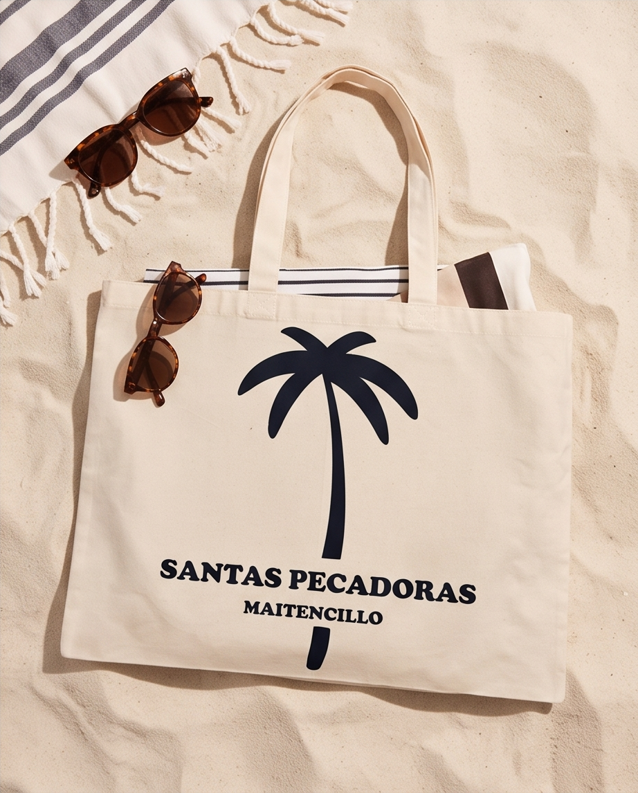 Tote Bag Santas Pecadoras – Algodón Orgánico palmera