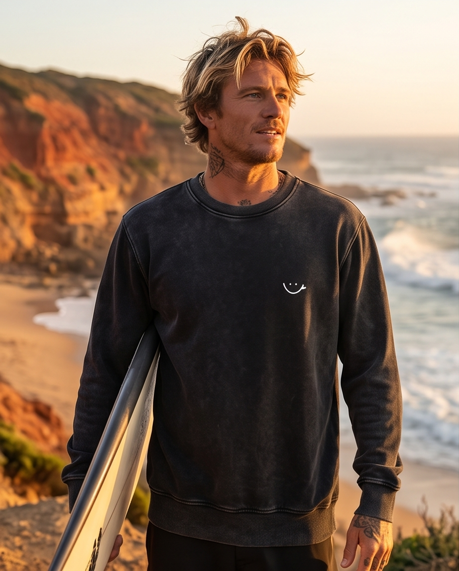 POLERON POLO SP ACID NEGRO – SMILE BLANCO