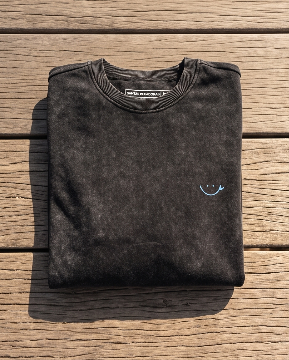 POLERON POLO SP ACID NEGRO – SMILE CELESTE