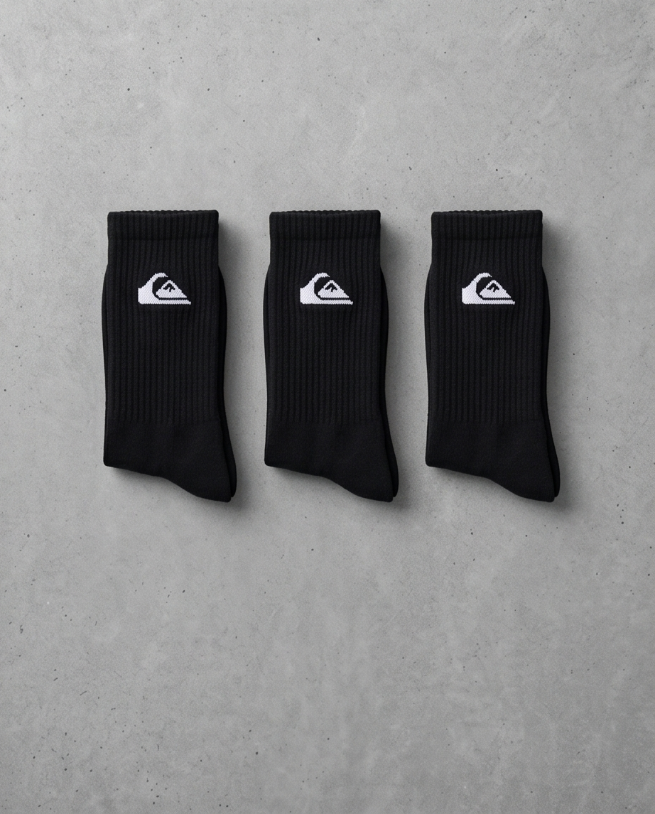 Pack Calcetines Quiksilver Crew Negros