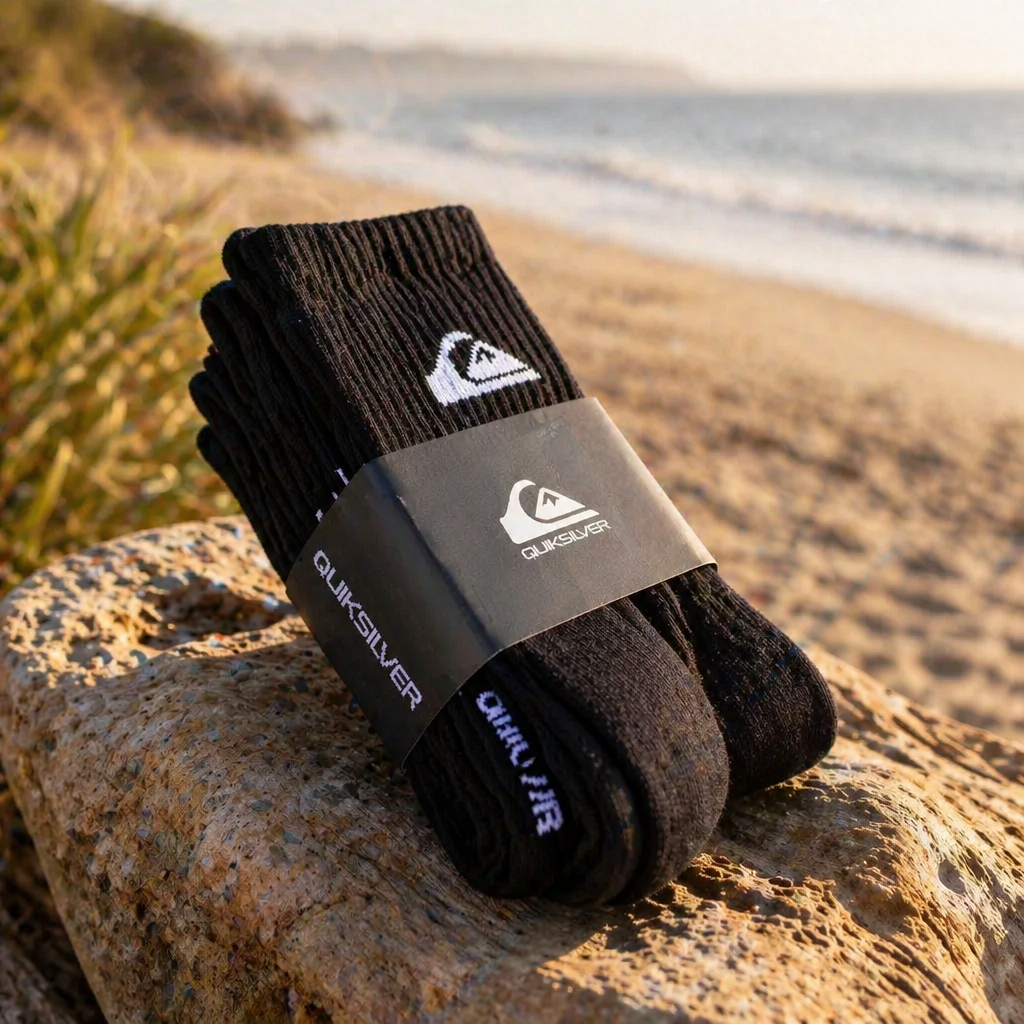 Pack Calcetines Quiksilver Crew Negros