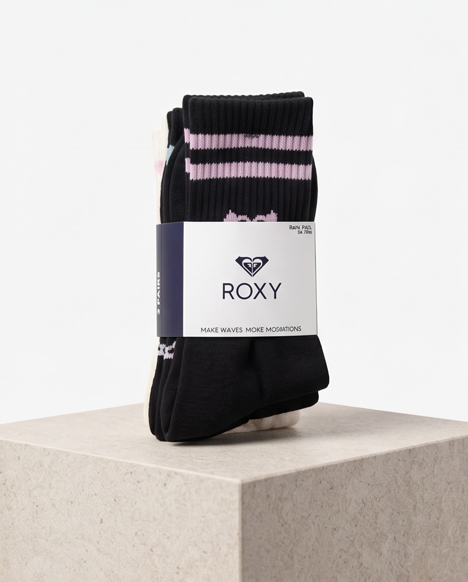 Calcetines Roxy Crew Mujer – Pack 3