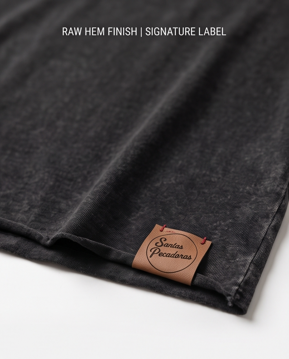 POLERA CROP SP ACID NEGRO - SMILE CIRCULAR BLANCO