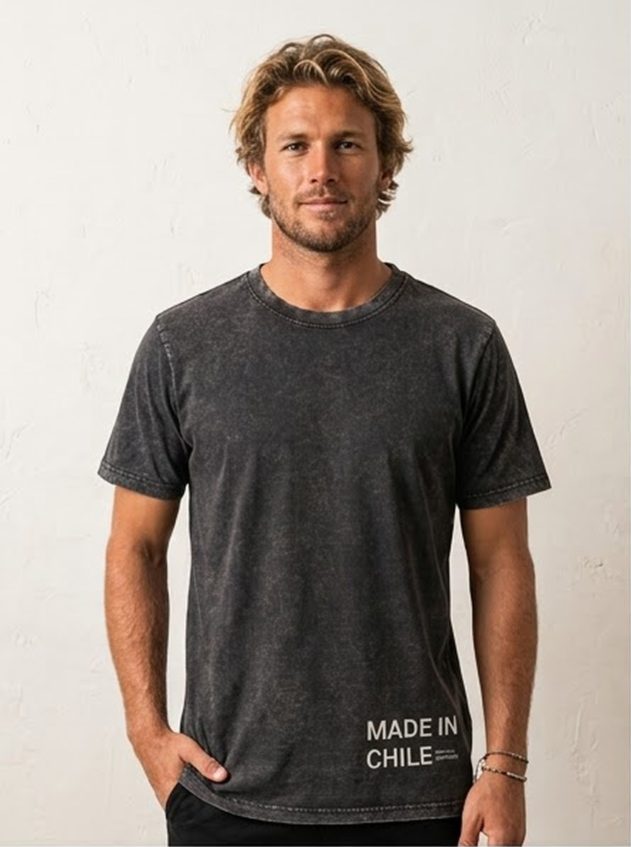 POLERA SP ACID NEGRO - MADE IN CHILE BLANCO