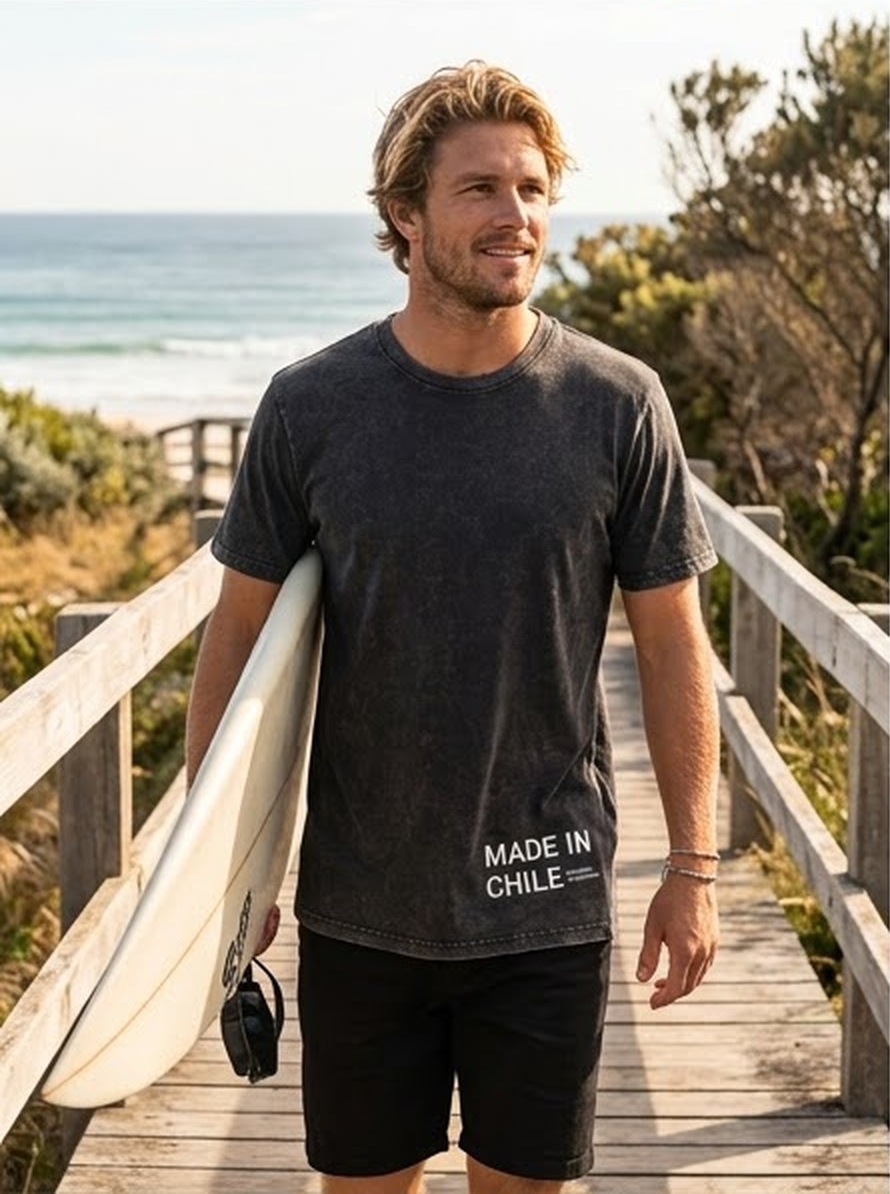 POLERA SP ACID NEGRO - MADE IN CHILE BLANCO