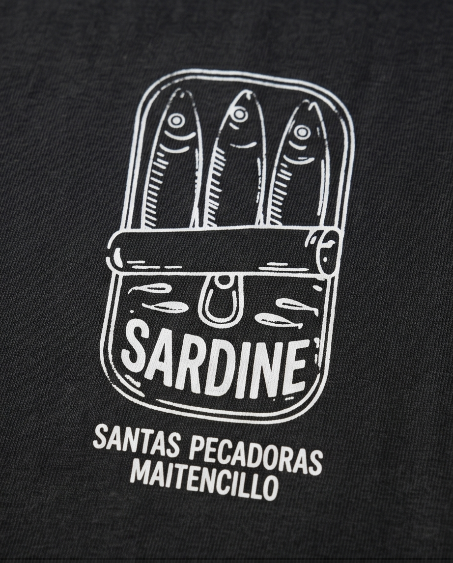 Polera Acid Santas Pecadoras Sirena Gris