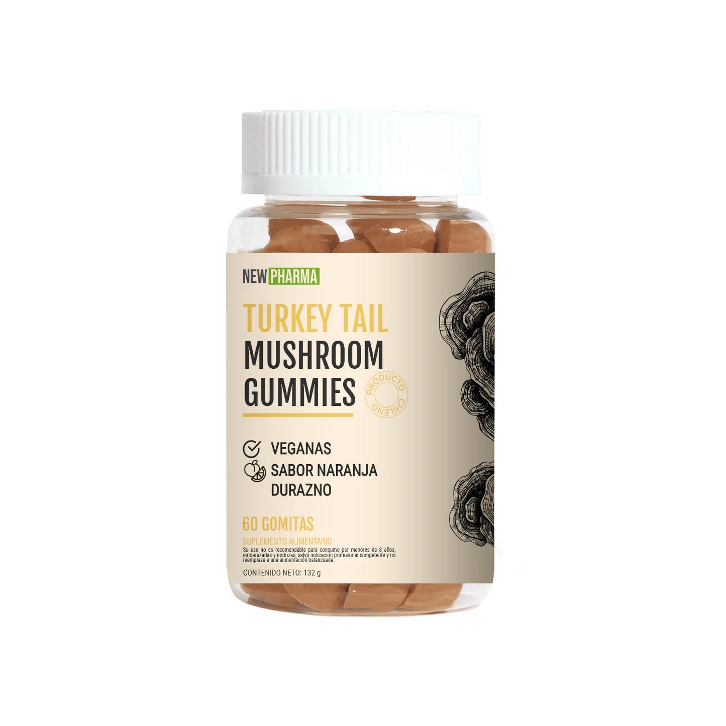 Cola de Pavo 60 gomitas - NewPharma