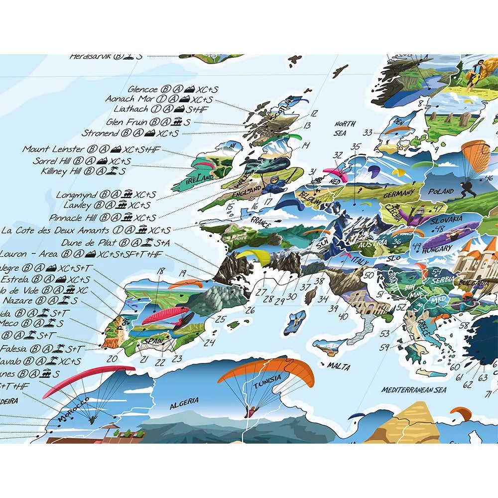 Paragliding map