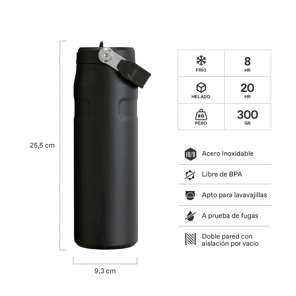 Botella Térmica Stanley Flip Straw Aerolight Black 2.0 | 710 ml