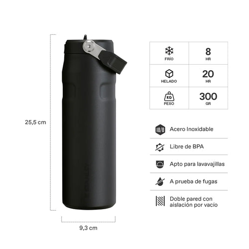 Botella Térmica Stanley Flip Straw Aerolight Black 2.0 | 710 ml