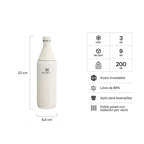 Botella Térmica All Day Slim Crema | 355 ml
