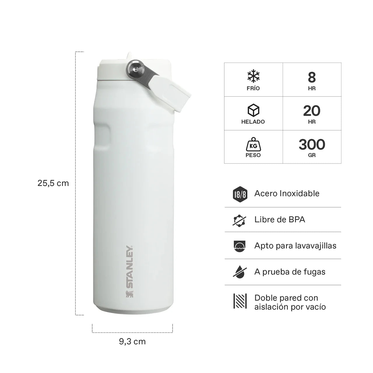 Botella Térmica Stanley Flip Straw Aerolight Frost | 710 ml