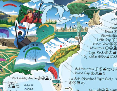 Paragliding map