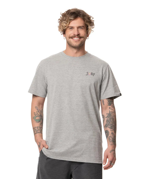 Polera Smile Hombre Grey Melange