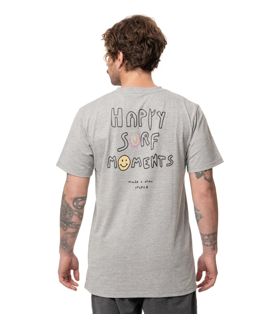 Polera Smile Hombre Grey Melange