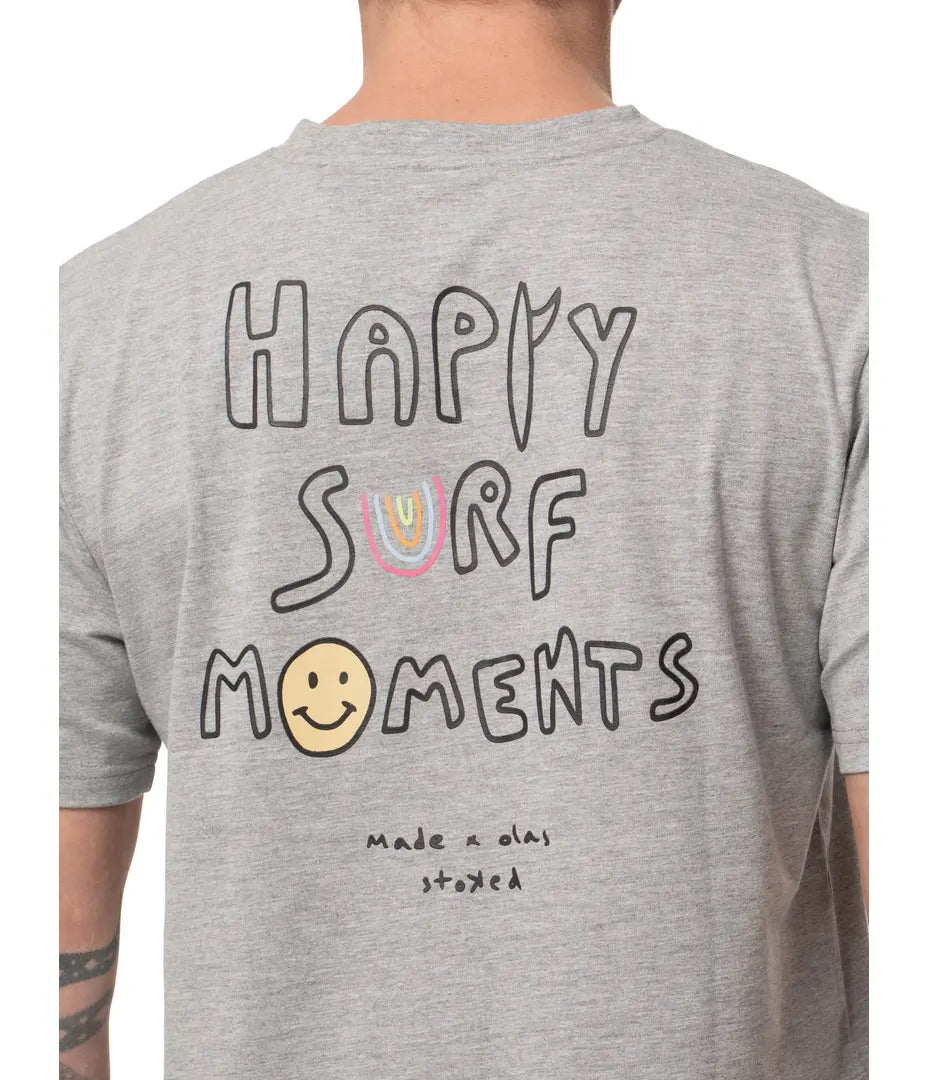 Polera Smile Hombre Grey Melange
