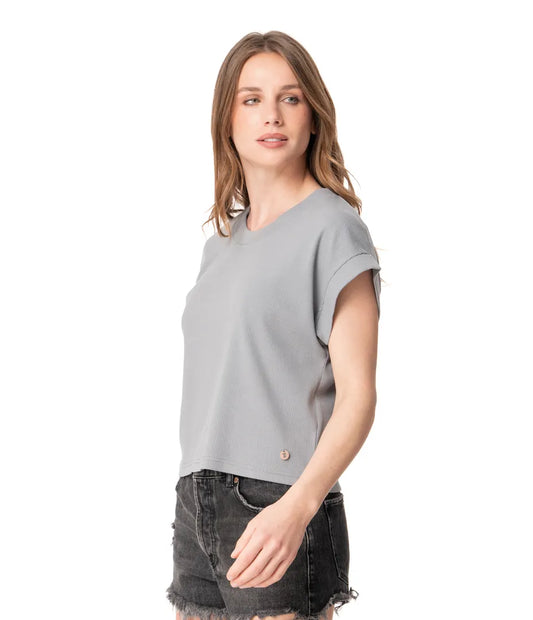 Polera Bambu Mujer Gris