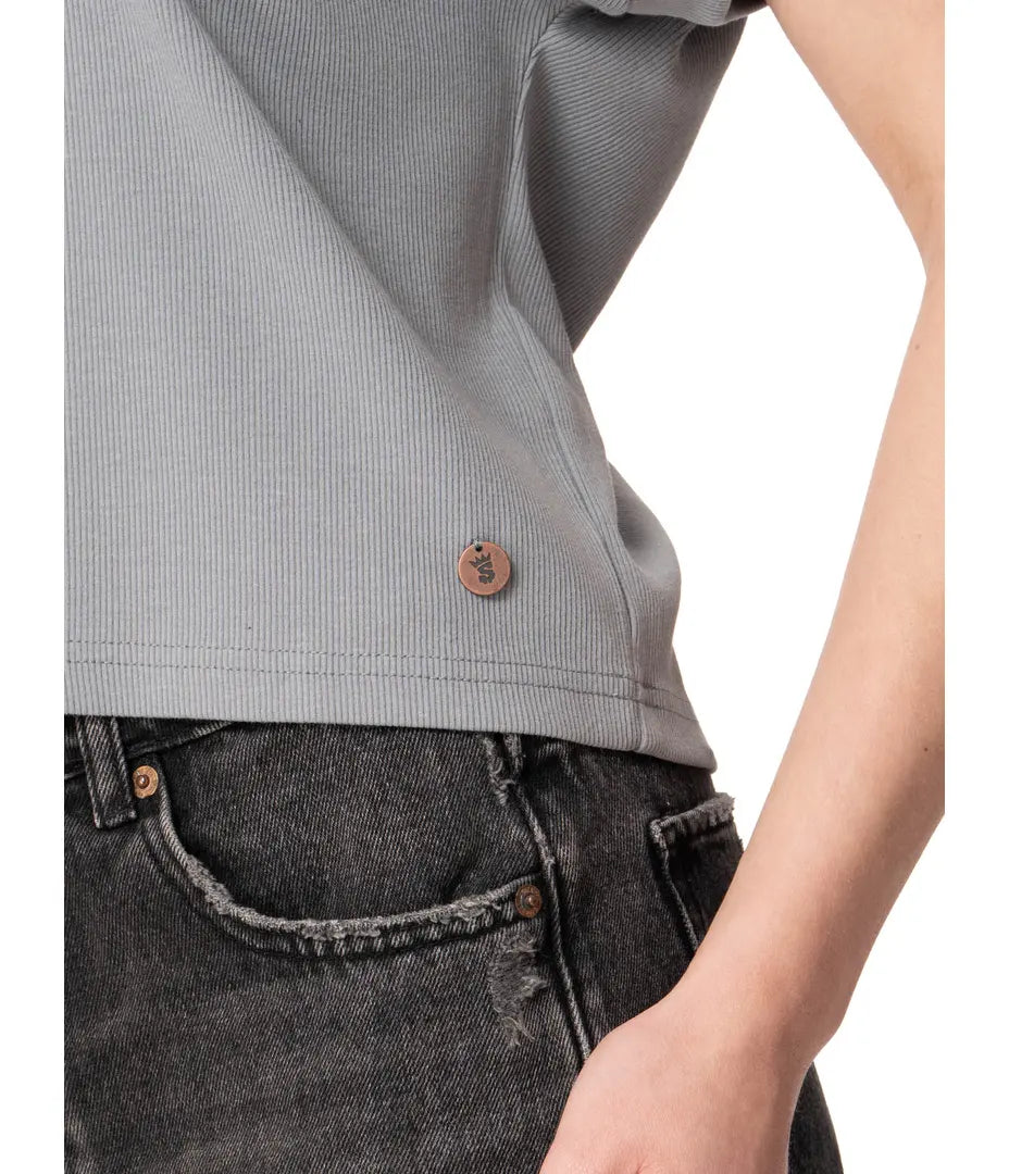 Polera Bambu Mujer Gris
